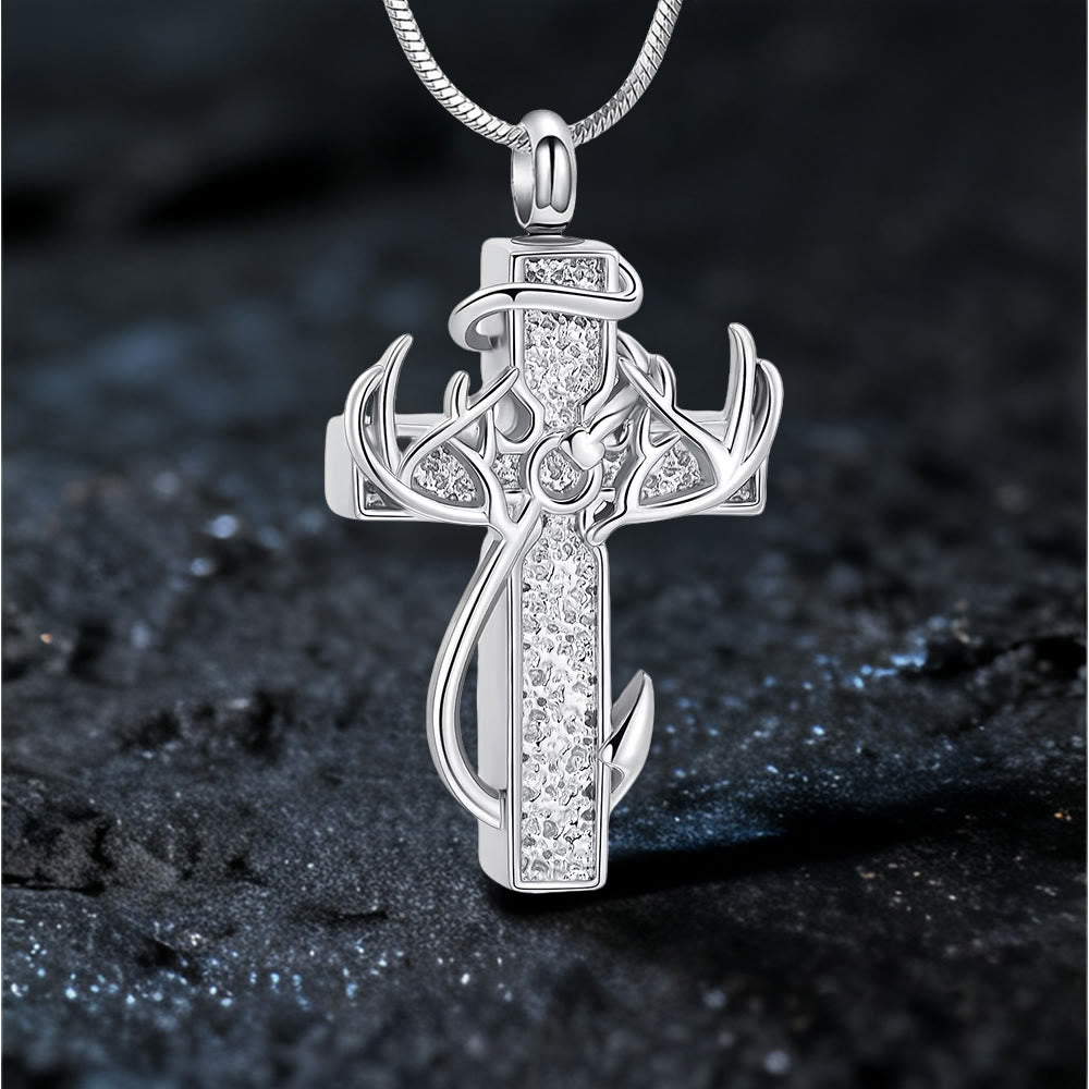 Hunting & Fishing Cross Pendant Necklace: Outdoor Faith & Spiritual Devotion