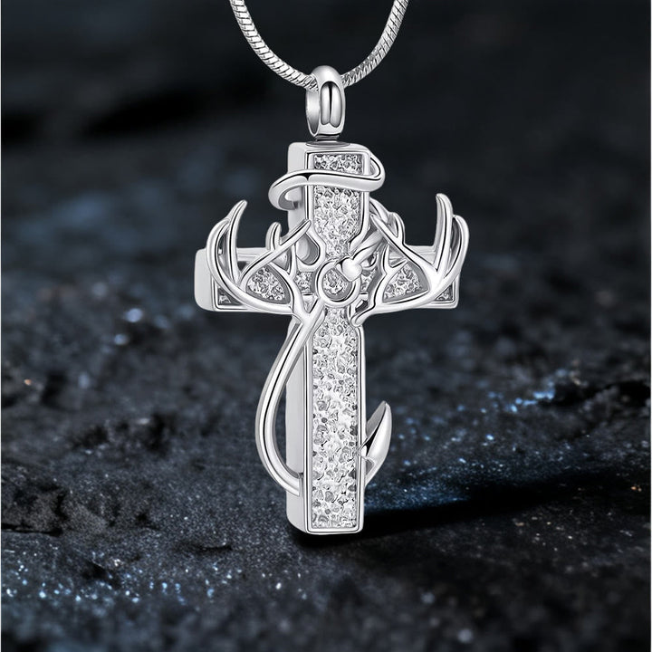 Hunting & Fishing Cross Pendant Necklace: Outdoor Faith & Spiritual Devotion