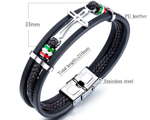 Cross Leather Bracelet: Rugged Faith & Stylish Devotion for Daily Wear