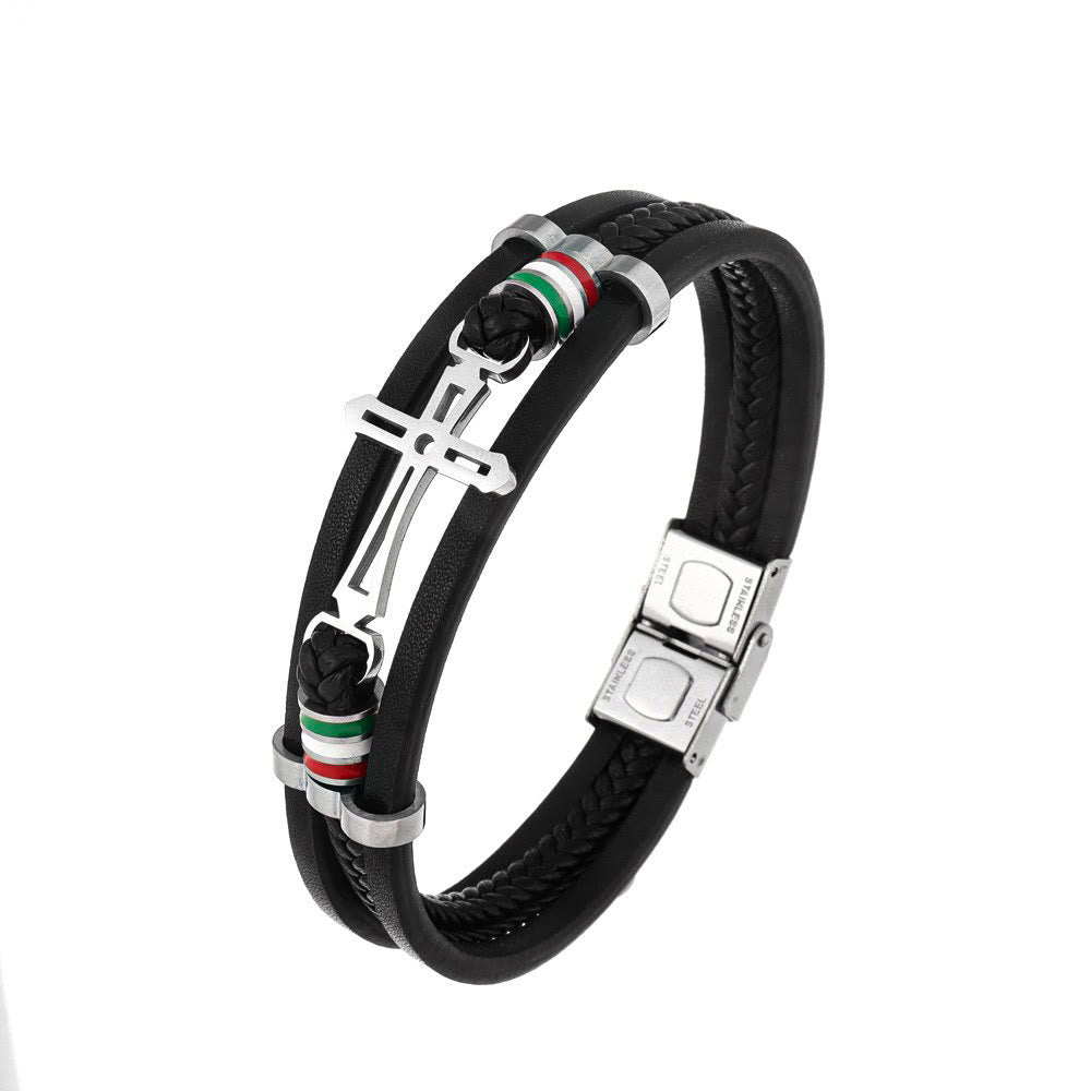 Cross Leather Bracelet: Rugged Faith & Stylish Devotion for Daily Wear