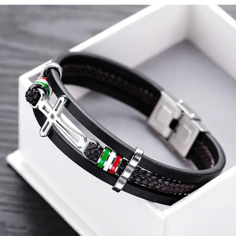 Cross Leather Bracelet: Rugged Faith & Stylish Devotion for Daily Wear