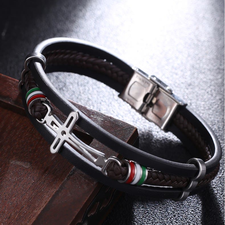 Cross Leather Bracelet: Rugged Faith & Stylish Devotion for Daily Wear