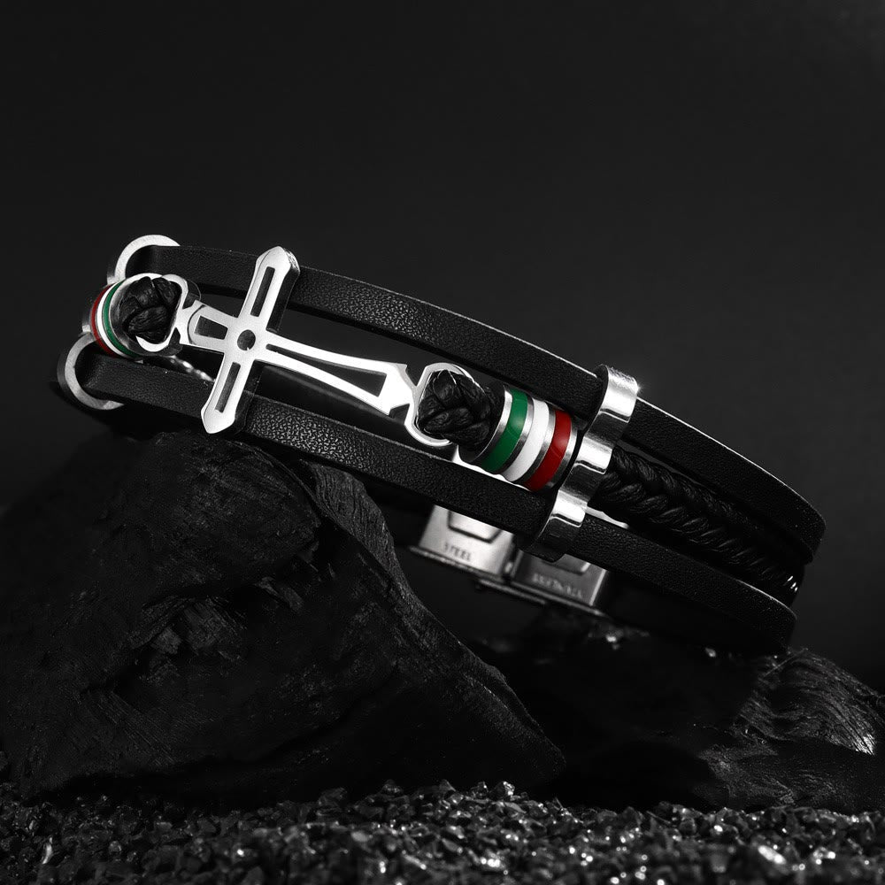 Cross Leather Bracelet: Rugged Faith & Stylish Devotion for Daily Wear