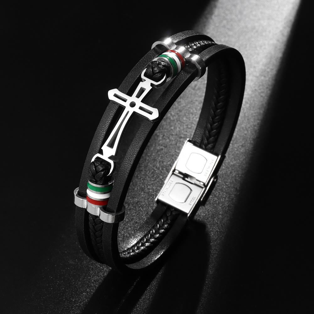 Cross Leather Bracelet: Rugged Faith & Stylish Devotion for Daily Wear