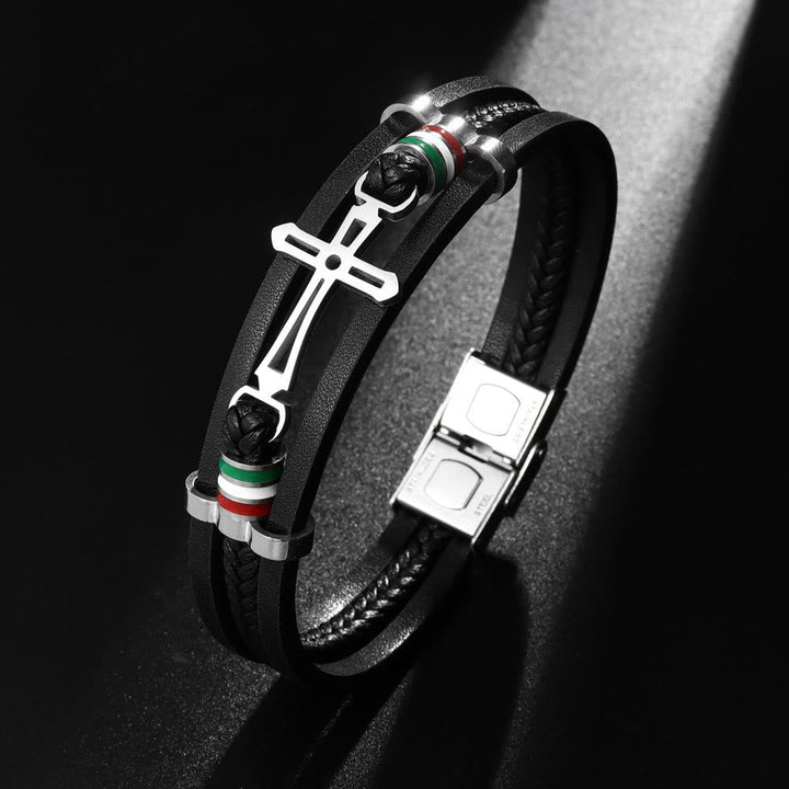 Cross Leather Bracelet: Rugged Faith & Stylish Devotion for Daily Wear