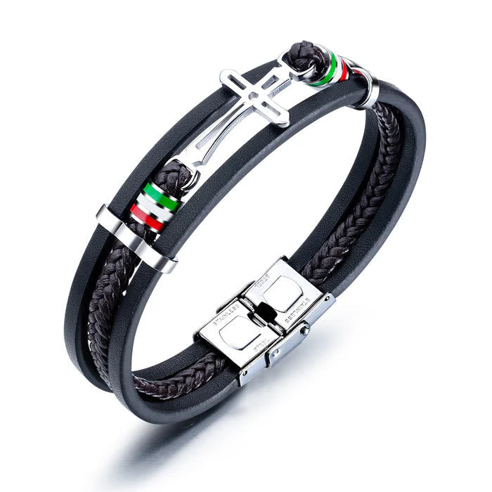 Cross Leather Bracelet: Rugged Faith & Stylish Devotion for Daily Wear