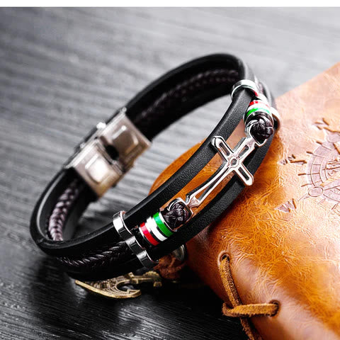 Cross Leather Bracelet: Rugged Faith & Stylish Devotion for Daily Wear