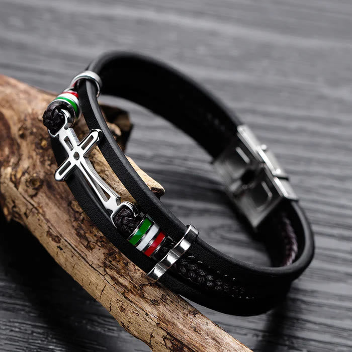 Cross Leather Bracelet: Rugged Faith & Stylish Devotion for Daily Wear