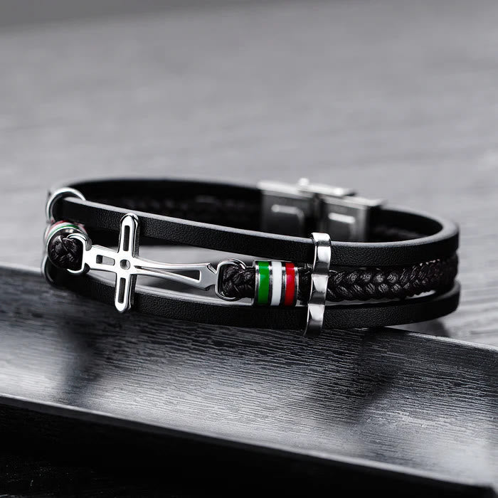 Cross Leather Bracelet: Rugged Faith & Stylish Devotion for Daily Wear