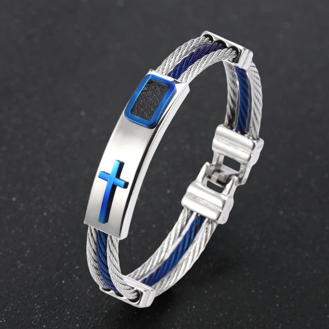 Multicolor Cross Cable Bracelet: Faith-Driven Style & Enduring Devotion