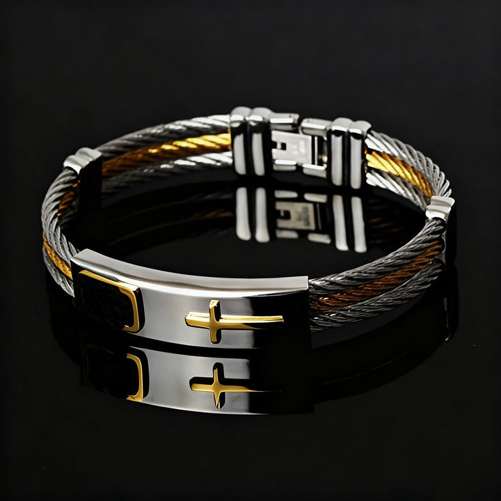 Multicolor Cross Cable Bracelet: Faith-Driven Style & Enduring Devotion