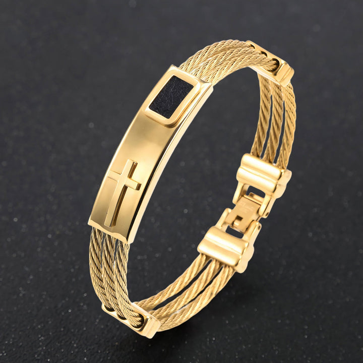 Multicolor Cross Cable Bracelet: Faith-Driven Style & Enduring Devotion