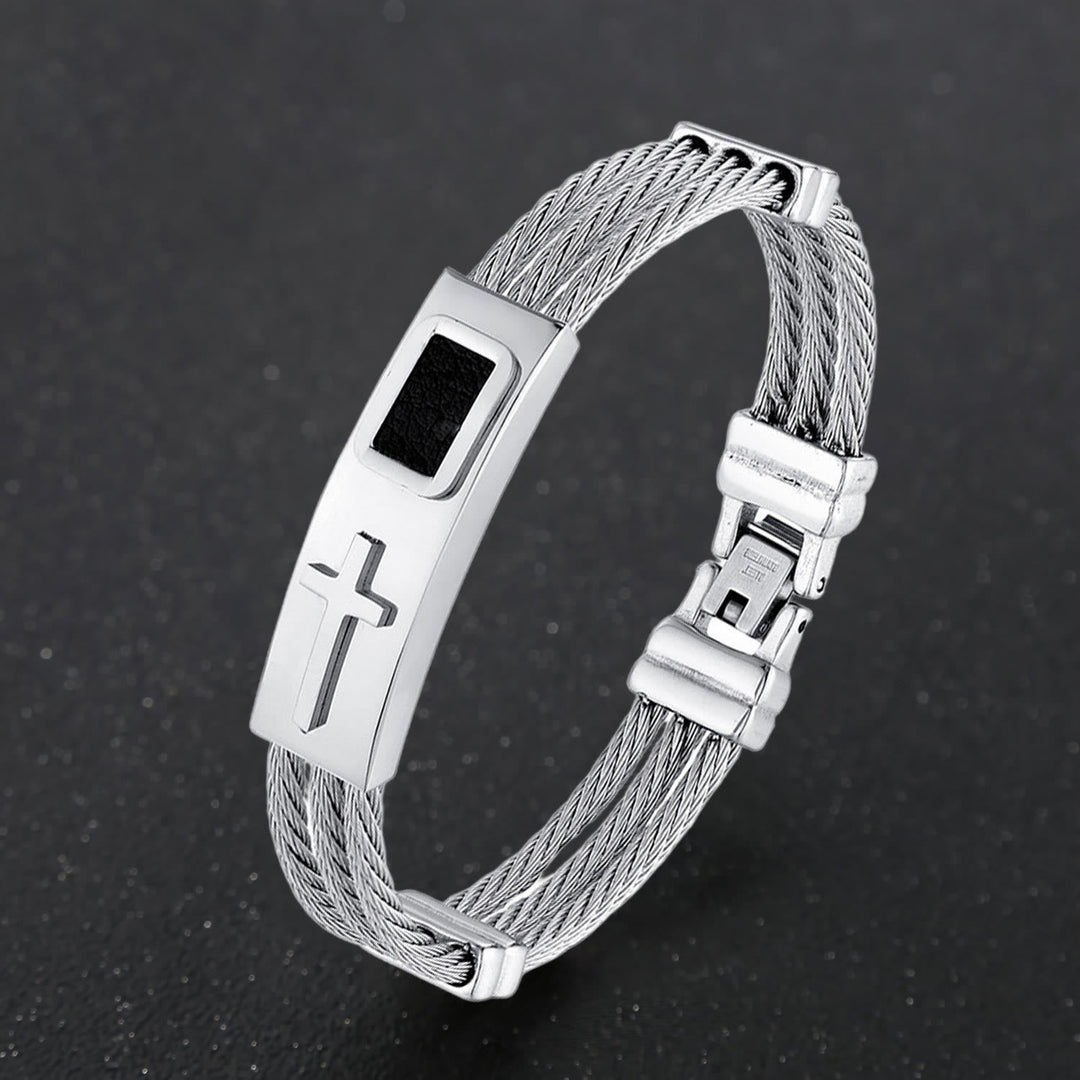 Multicolor Cross Cable Bracelet: Faith-Driven Style & Enduring Devotion