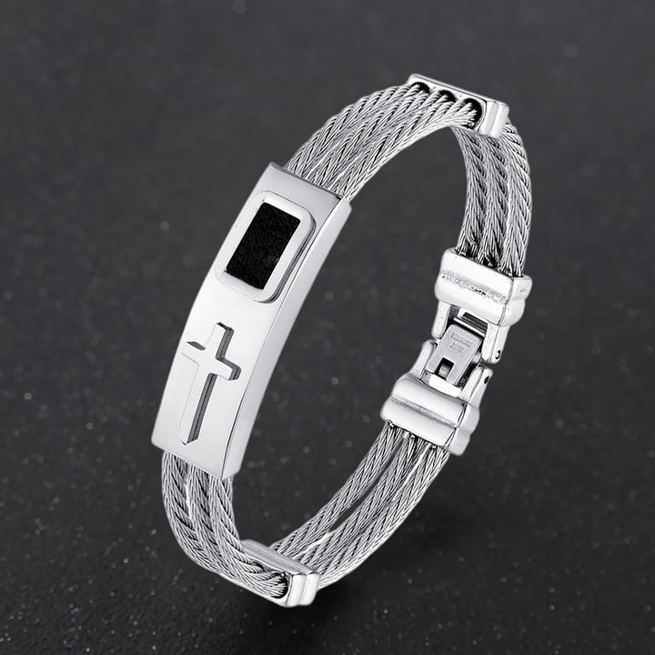 Multicolor Cross Cable Bracelet: Faith-Driven Style & Enduring Devotion