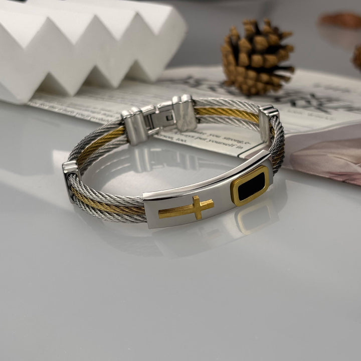Multicolor Cross Cable Bracelet: Faith-Driven Style & Enduring Devotion