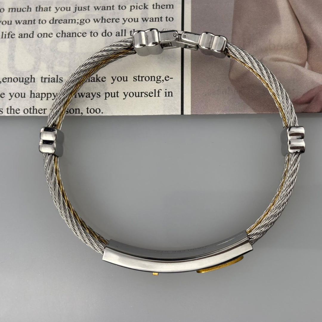 Multicolor Cross Cable Bracelet: Faith-Driven Style & Enduring Devotion