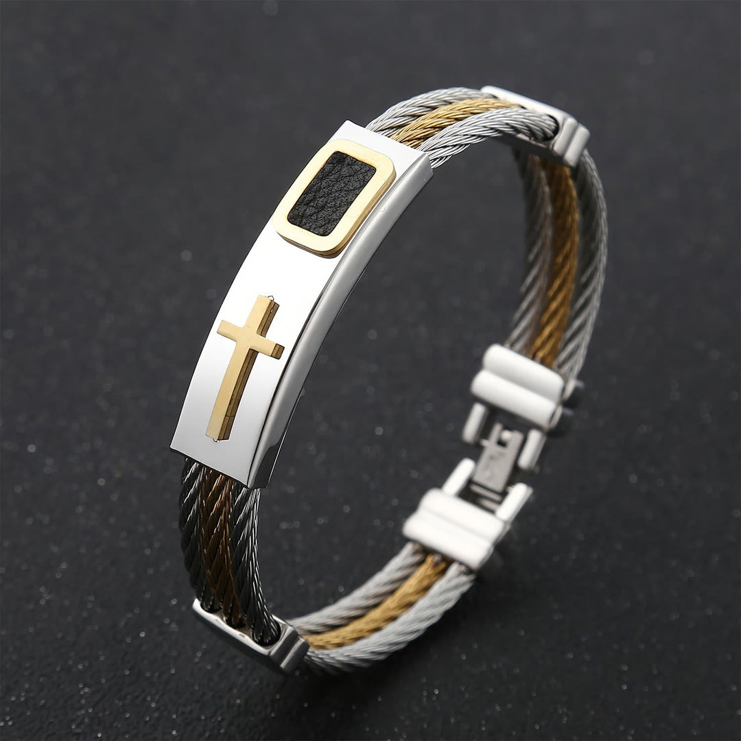 Multicolor Cross Cable Bracelet: Faith-Driven Style & Enduring Devotion