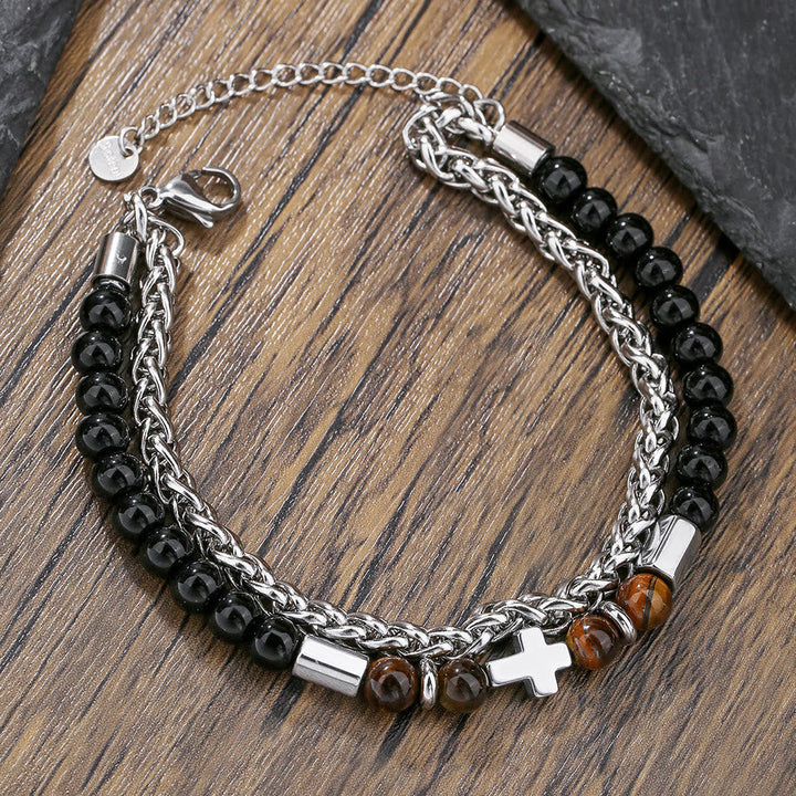 Tiger Eye & Black Onyx Bracelet: Faith-Driven Identity & Timeless Devotion