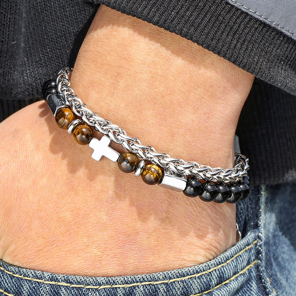 Tiger Eye & Black Onyx Bracelet: Faith-Driven Identity & Timeless Devotion
