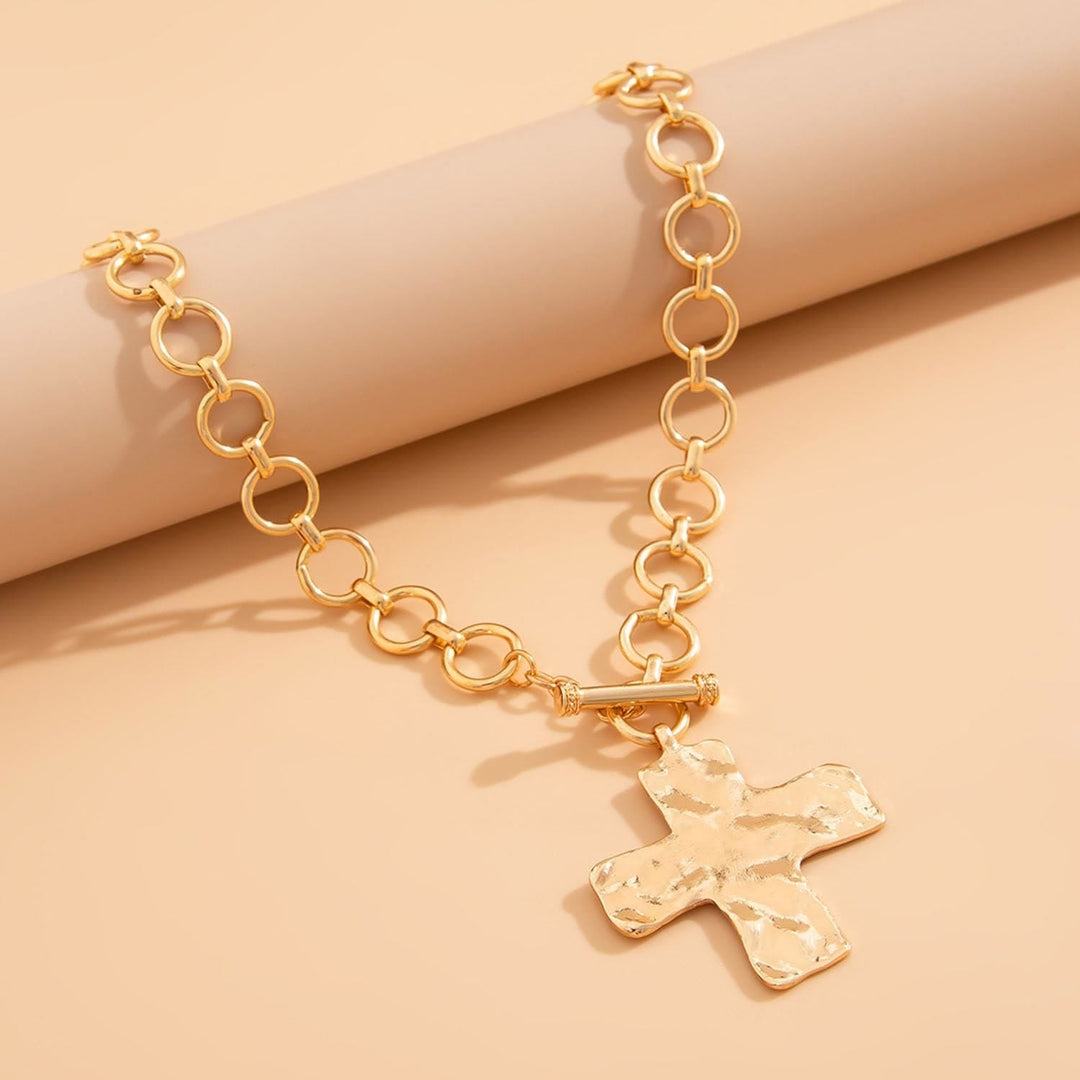 Hammered Cross Series Necklace: Contemporary Faith & Stylish Devotion