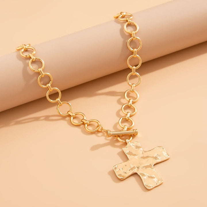 Hammered Cross Series Necklace: Contemporary Faith & Stylish Devotion