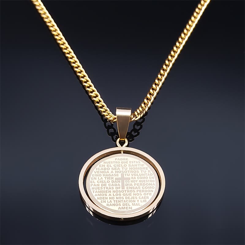 The Lord’s Prayer Rotating Pendant Necklace: Devotion & Sacred Versatility