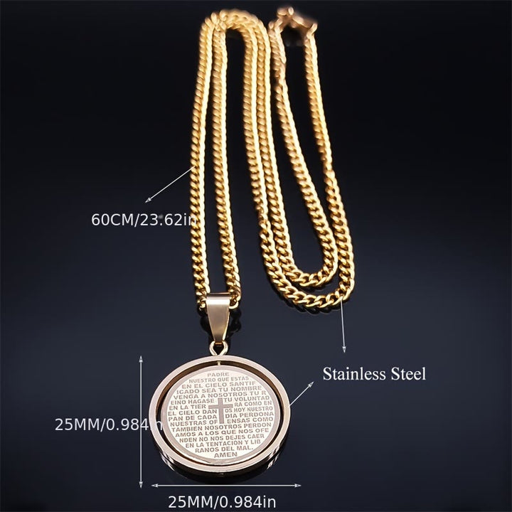 The Lord’s Prayer Rotating Pendant Necklace: Devotion & Sacred Versatility