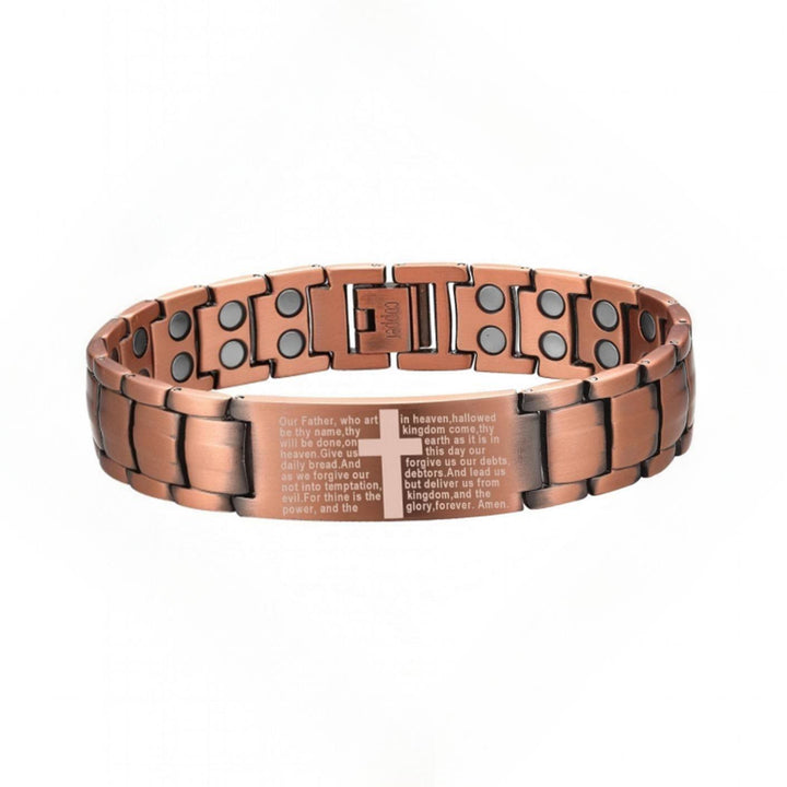 Cross & Prayer Bracelet: Sacred Text & Edgy Fashion