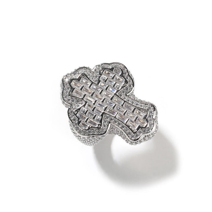 Pave Cross Ring: Sacred Elegance & Devotional Glamour