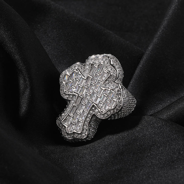 Pave Cross Ring: Sacred Elegance & Devotional Glamour