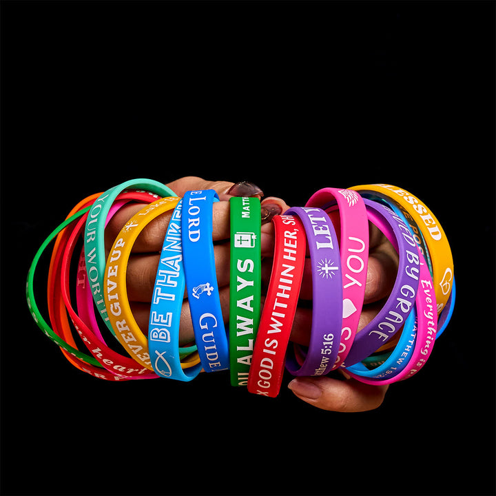 Scripture Silicone Bracelets: Faithful Reminders & Colorful Devotion