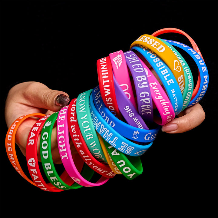Scripture Silicone Bracelets: Faithful Reminders & Colorful Devotion