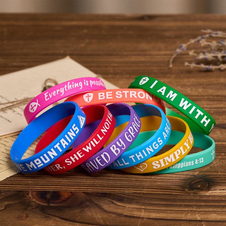 Scripture Silicone Bracelets: Faithful Reminders & Colorful Devotion