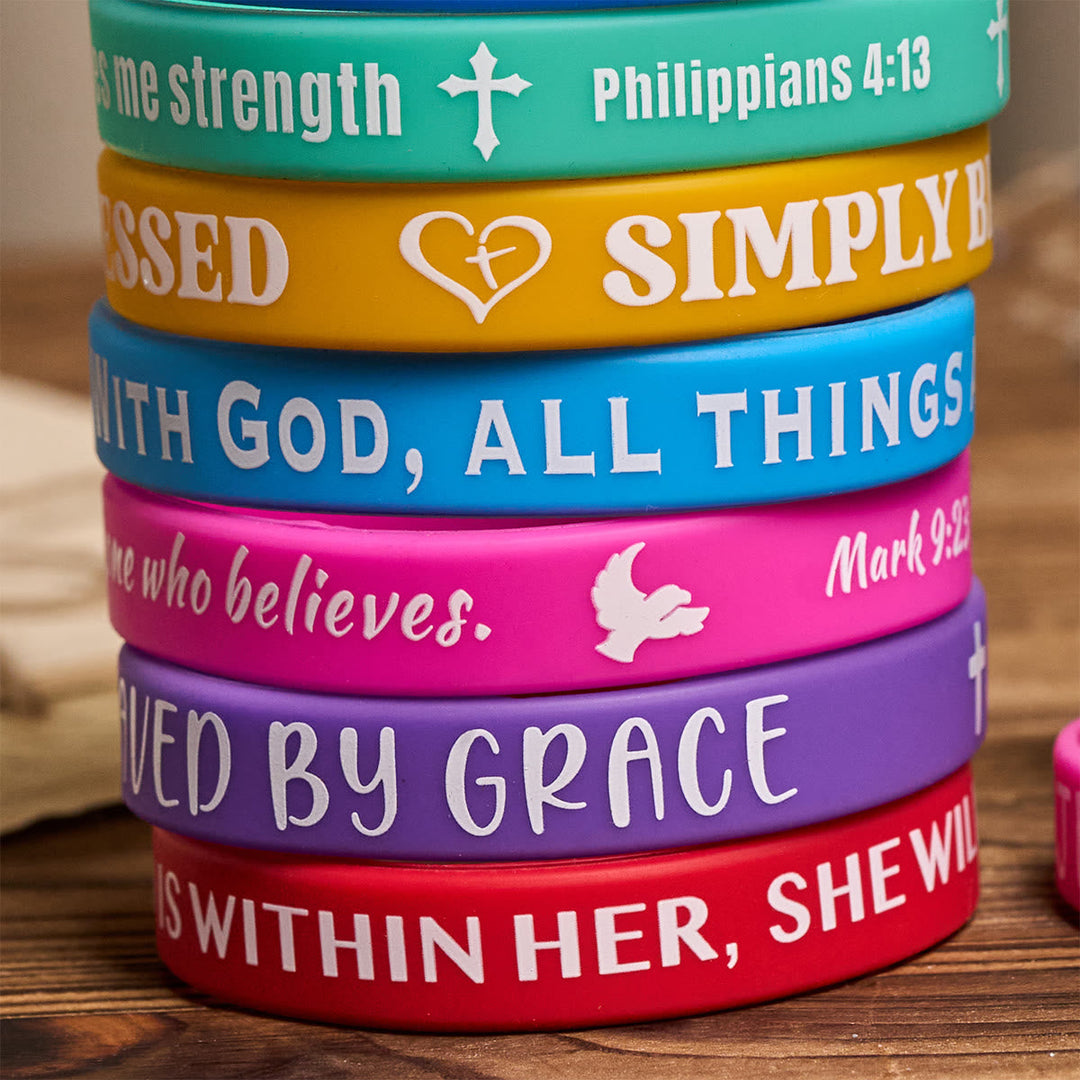 Scripture Silicone Bracelets: Faithful Reminders & Colorful Devotion