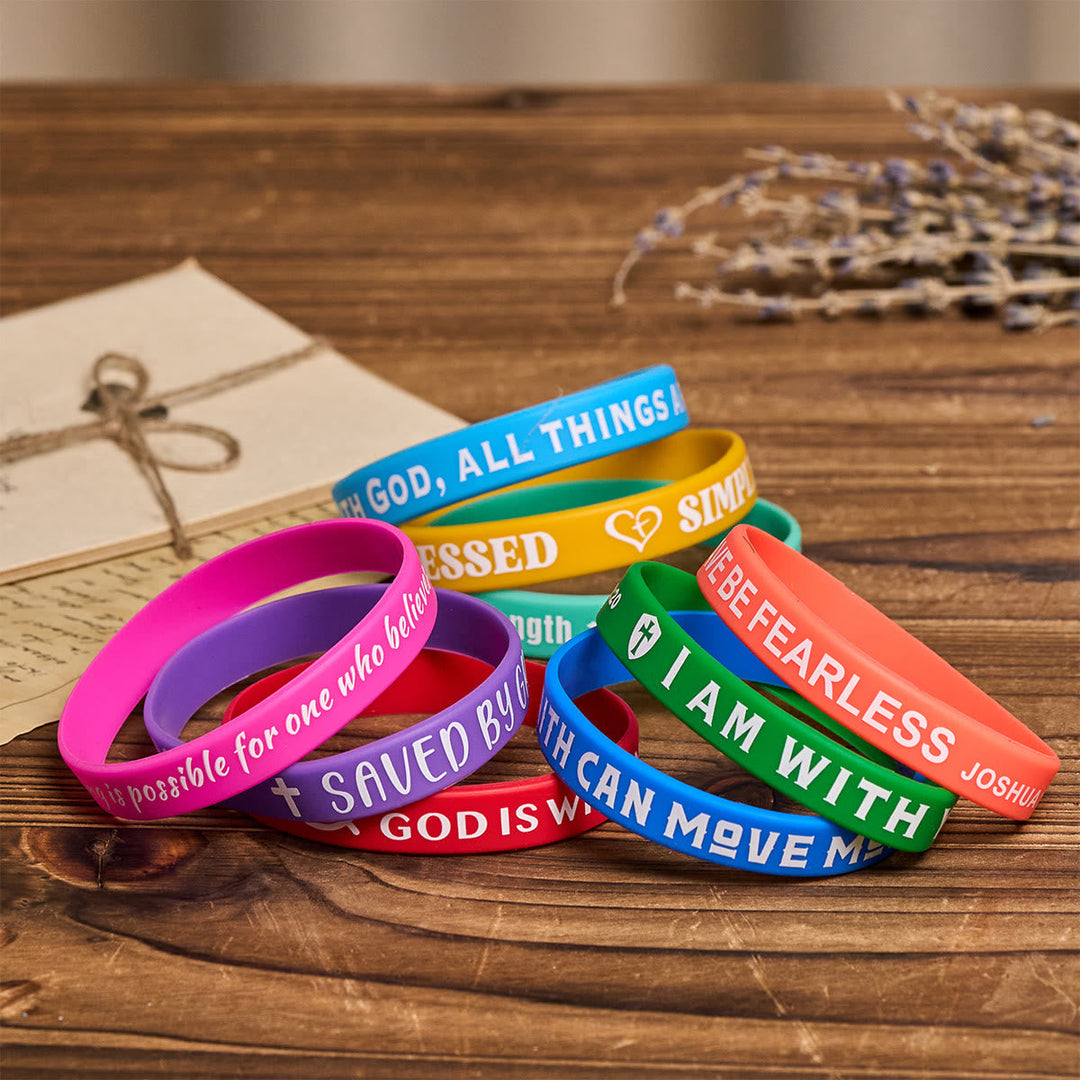 Scripture Silicone Bracelets: Faithful Reminders & Colorful Devotion