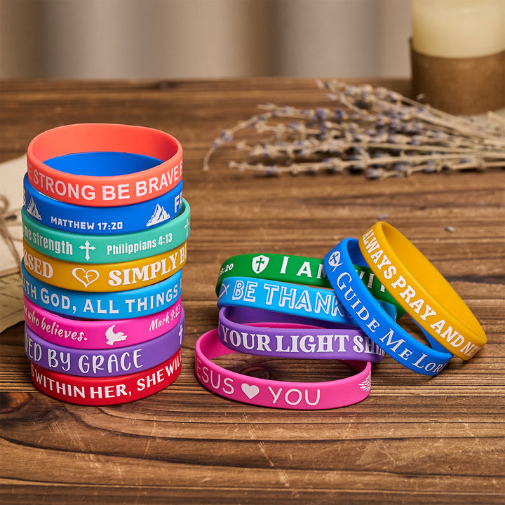 Scripture Silicone Bracelets: Faithful Reminders & Colorful Devotion