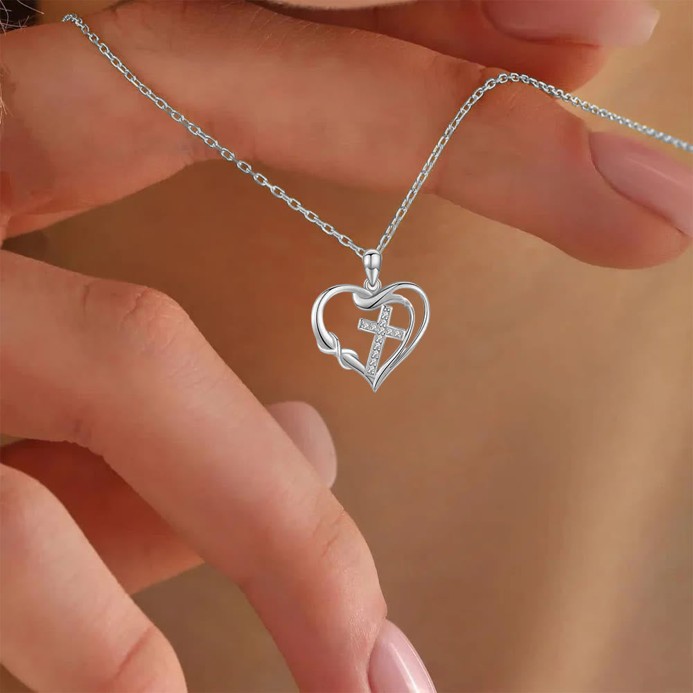 Heart & Cross Necklace: Devotion & Timeless Elegance