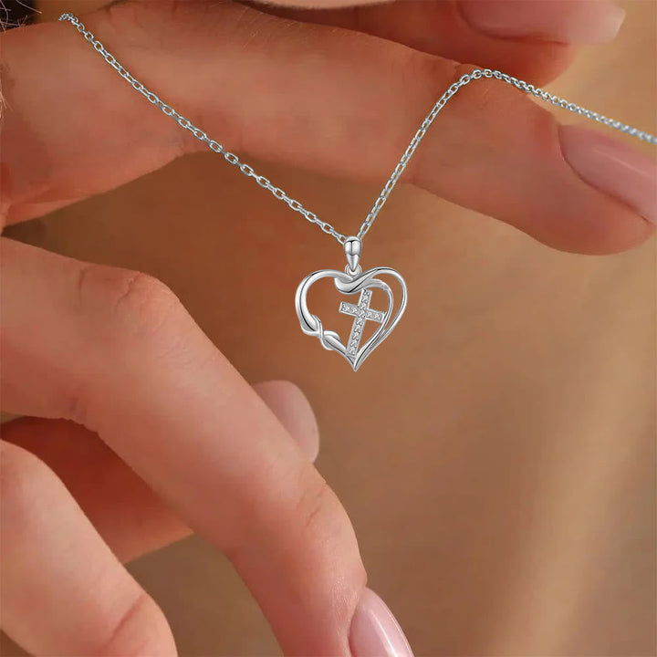 Heart & Cross Necklace: Devotion & Timeless Elegance