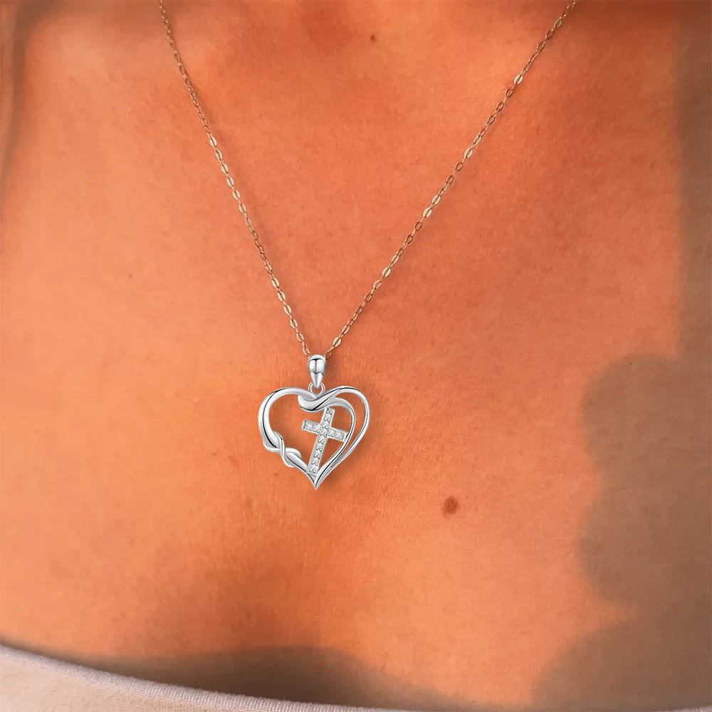 Heart & Cross Necklace: Devotion & Timeless Elegance