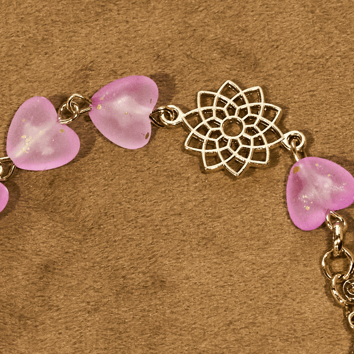 Pink Heart & Butterfly Rosary, Bracelet: Devotion & Artful Spirituality