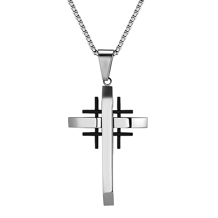 Geometric Cross Pendant Necklace: Modern Faith & Stylish Devotion