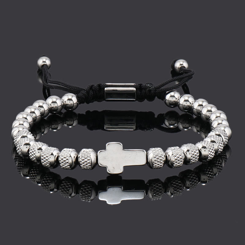 Stackable Cross Bracelet Set: Fashion-Forward Faith Integration