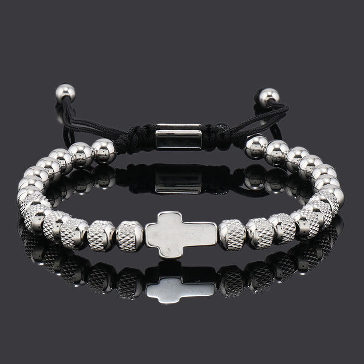 Stackable Cross Bracelet Set: Fashion-Forward Faith Integration
