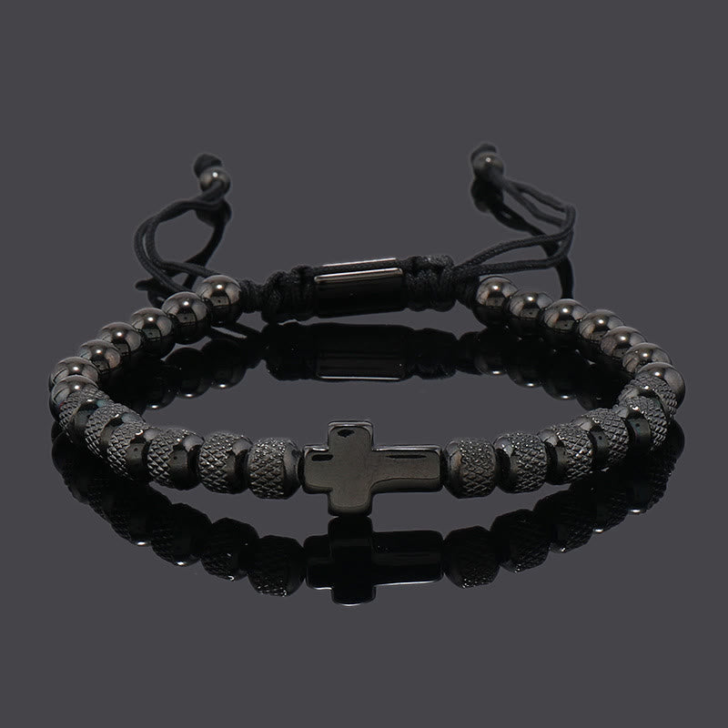 Stackable Cross Bracelet Set: Fashion-Forward Faith Integration