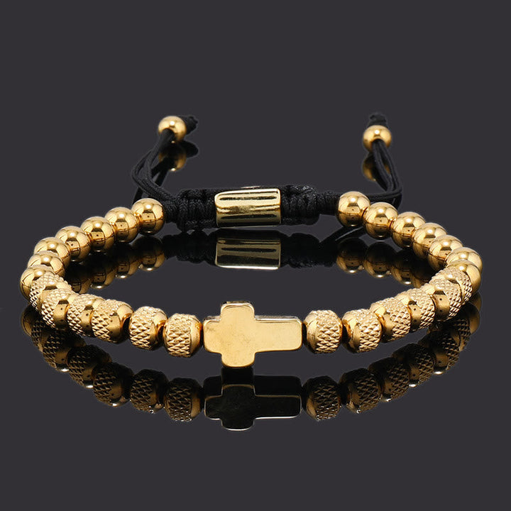 Stackable Cross Bracelet Set: Fashion-Forward Faith Integration