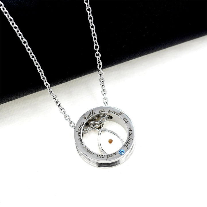 Faith As Mustard Seed Necklace: Varied Charms & Sacred Symbol for Daily Wear