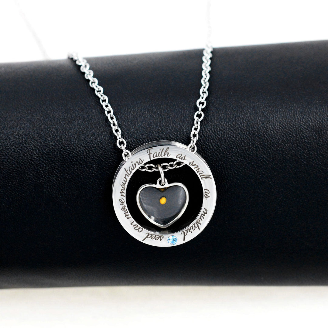 Faith As Mustard Seed Necklace: Varied Charms & Sacred Symbol for Daily Wear