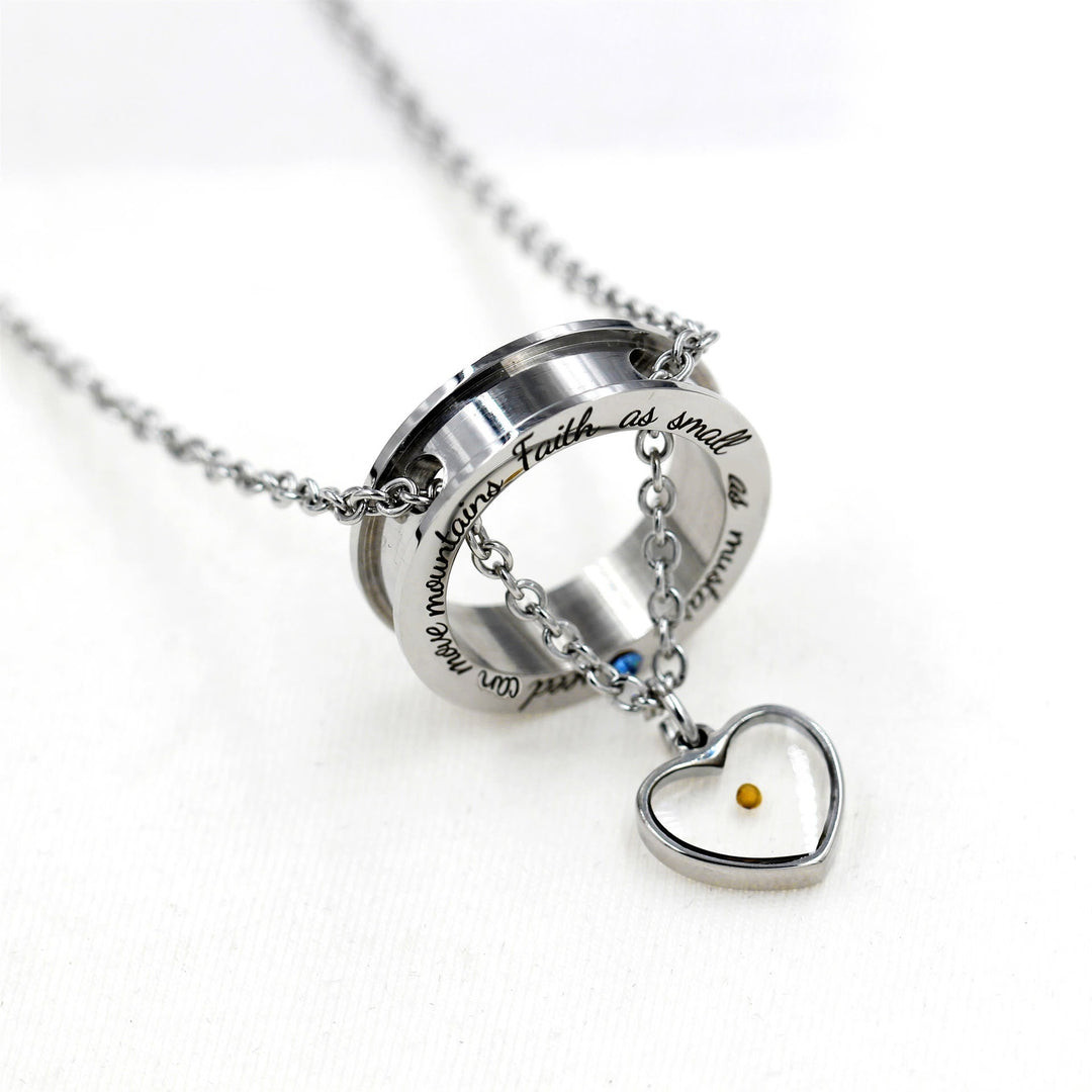 Faith As Mustard Seed Necklace: Varied Charms & Sacred Symbol for Daily Wear