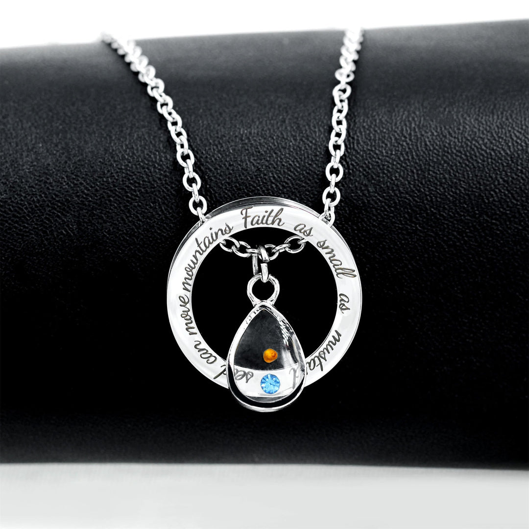 Faith As Mustard Seed Necklace: Varied Charms & Sacred Symbol for Daily Wear