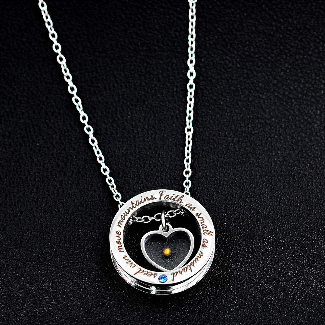 Faith As Mustard Seed Necklace: Varied Charms & Sacred Symbol for Daily Wear